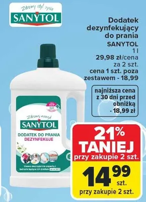 Dodatek dezynfekujący do prania promocja w Carrefour Market