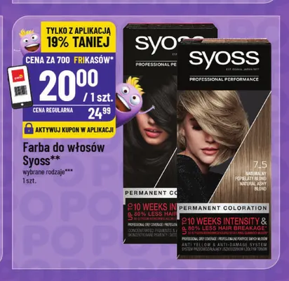 Farba do włosów Syoss promocja w POLOmarket