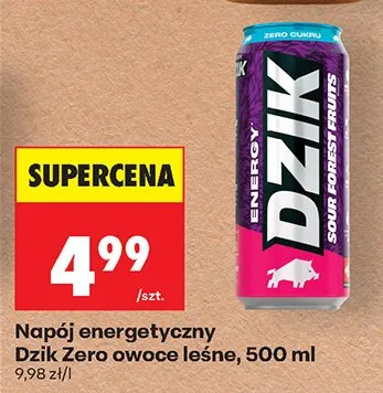Napój energetyczny zero owoce leśne promocja w Biedronka