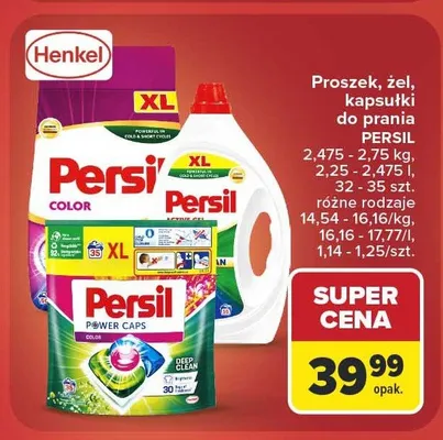 Kapsułki do prania Persil Power Caps promocja w Carrefour