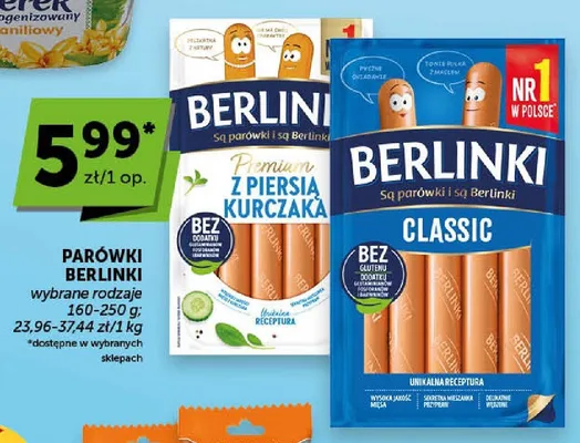 Parówki Berlinki Classic promocja w Groszek
