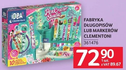 Fabryka długopisów lub bransoletek Clementoni promocja w Selgros