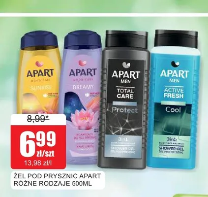 Żel pod prysznic Apart Men Total Care promocja w Bingo