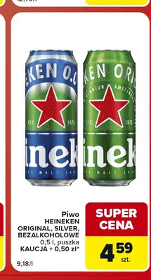 Piwo bezalkoholowe Heineken promocja w Carrefour Market
