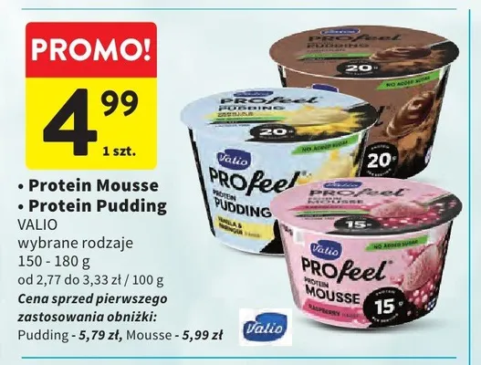 Protein Pudding Valio ProFeel waniliowy promocja w Intermarche