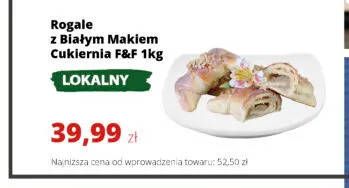 Rogale z białym makiem Cukiernia F & promocja w Torimpex Toruńska Sieć Sklepów Spożywczych