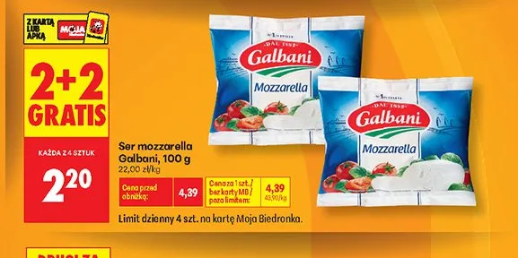 Ser mozzarella Galbani promocja w Biedronka