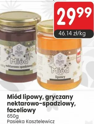 Miód lipowy, gryczany nektarowo-spadziowy, faceliowy promocja w Market Point