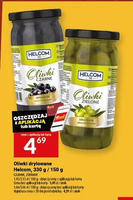 Oliwki drylowane Helcom czarne promocja w Twój Market