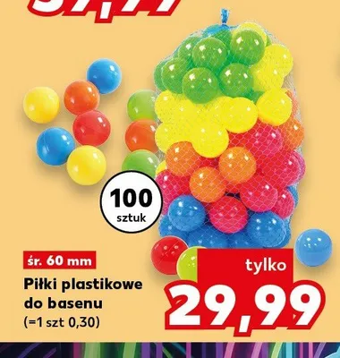Piłki plastikowe do basenu śr. 60mm promocja w Kaufland