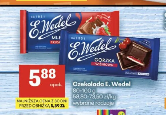 Czekolada mleczna truskawkowa promocja w Delikatesy Centrum