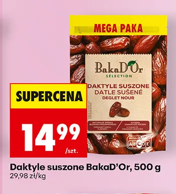 Daktyle suszone BakaD'Or promocja w Biedronka