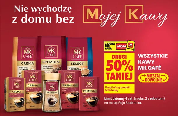 Kawa mielona MK Café Crema promocja w Biedronka