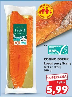 Łosoś pacyficzny filet ze skórą promocja w Kaufland
