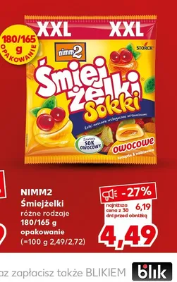 Żelki Śmiejżelki Sokki owocowe nimm2 promocja w Kaufland