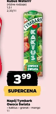 Napój Tymbark Owoce Świata granat promocja w Netto