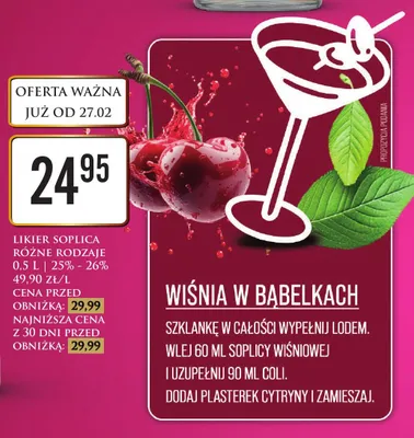 Likier Soplica różne rodzaje promocja w Dino