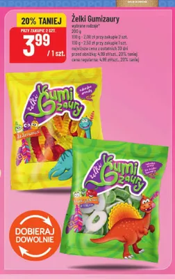 Żelki Gumizaury krążki jabłkowe z sokiem promocja w POLOmarket