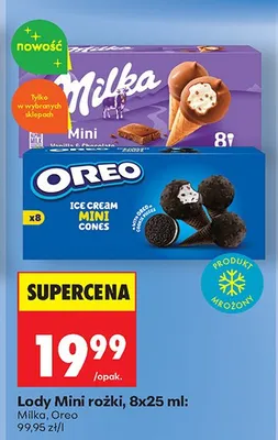 Lody Mini rożki Milka promocja w Biedronka