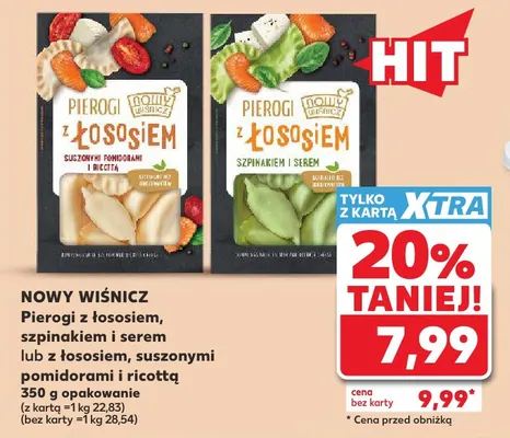 Pierogi z łososiem, suszonymi pomidorami i ricottą Nowy Wiśnicz promocja w Kaufland