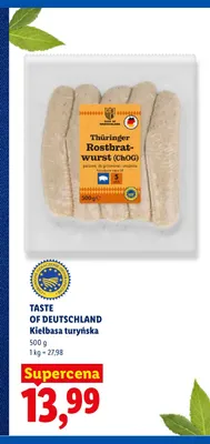 Kiełbasa turyńska Taste of Deutschland promocja w Lidl