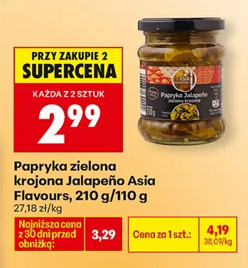 Papryka zielona krojoną Jalapeño promocja w Biedronka