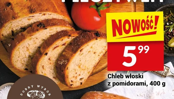 Chleb włoski z pomidorami Białecki Piekarnia promocja w Twój Market