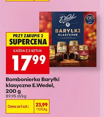 Bombonierka Baryłki klasyczne E.Wedel promocja w Biedronka