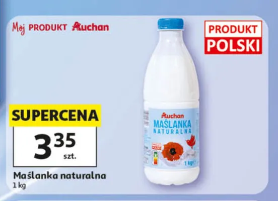 Maślanka naturalna Auchan promocja w Auchan