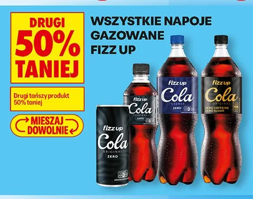 Napój gazowany Fizz Up Cola Intense Zero promocja w Biedronka