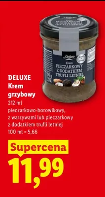 Krem grzybowy pieczarkowy z dodatkiem trufli letniej Deluxe promocja w Lidl