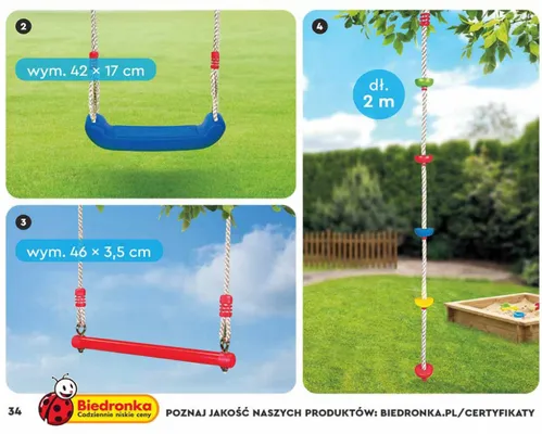 Huśtawka trapez do wspinania promocja w Biedronka