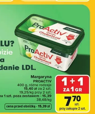 Margaryna ProActiv Original promocja w Carrefour