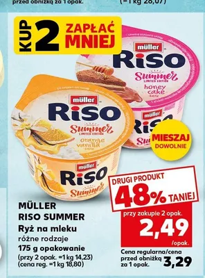 Ryż na mleku Müller Riso Summer o smaku orange vanilla promocja w Kaufland