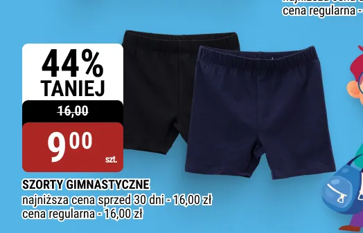 Szorty gimnastyczne promocja w bi1