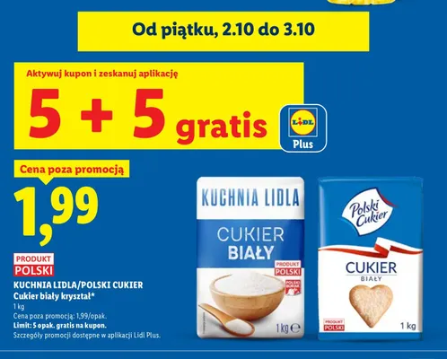 Cukier biały kryształ Kuchnia Lidla promocja w Lidl