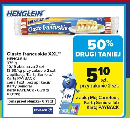 Ciasto francuskie XXL promocja w Carrefour