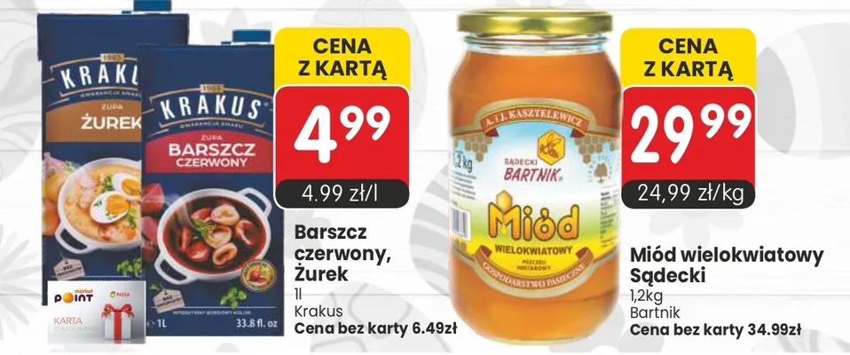 Miód wielokwiatowy Sądecki promocja w Market Point