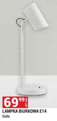 Lampka biurkowa E14 biała promocja w Merkury Market