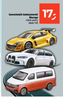 Samochodzik kolekcjonerski Bburago skala 1:43 promocja w Dealz