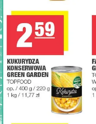 Kukurydza konserwowa Green Garden promocja w SPAR