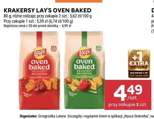 Krakersy Lay's Oven Baked promocja w Stokrotka