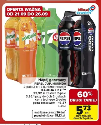 Napój gazowany Pepsi 2-pak promocja w Carrefour Market
