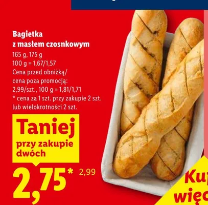 Bagietka z masłem czosnkowym promocja w Lidl