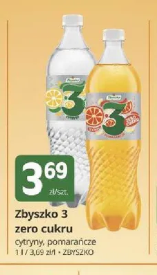 Napój gazowany Zbyszko 3 Cytryna Zero Cukru promocja w Marketvita