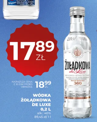 Wódka Żołądkowa de Luxe promocja w Duży Ben