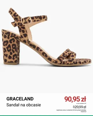 Sandał na obcasie Graceland promocja w Deichmann