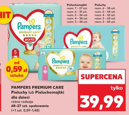 Pieluchy lub pieluchomajki dla dzieci promocja w Kaufland