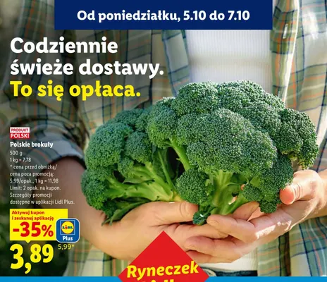 Brokuły polskie Ryneczek Lidla promocja w Lidl