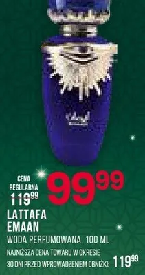 Woda perfumowana Lattafa Emaan promocja w Drogerie Natura